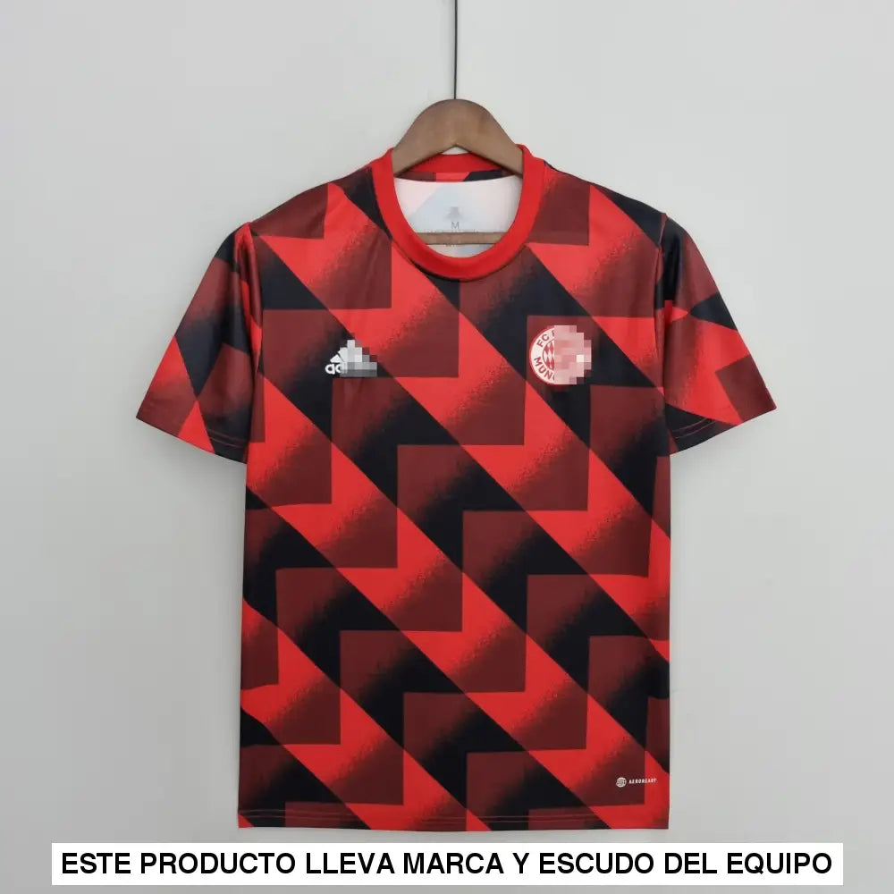 Camiseta Bayern Munich 22-23, Entreno Geometrico Rojo