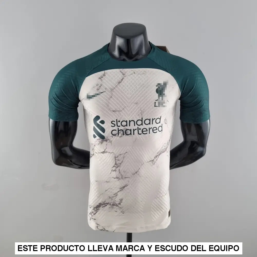 Camiseta Liverpool 22-23, Edicion Especial Blanco Verde (Player Version)