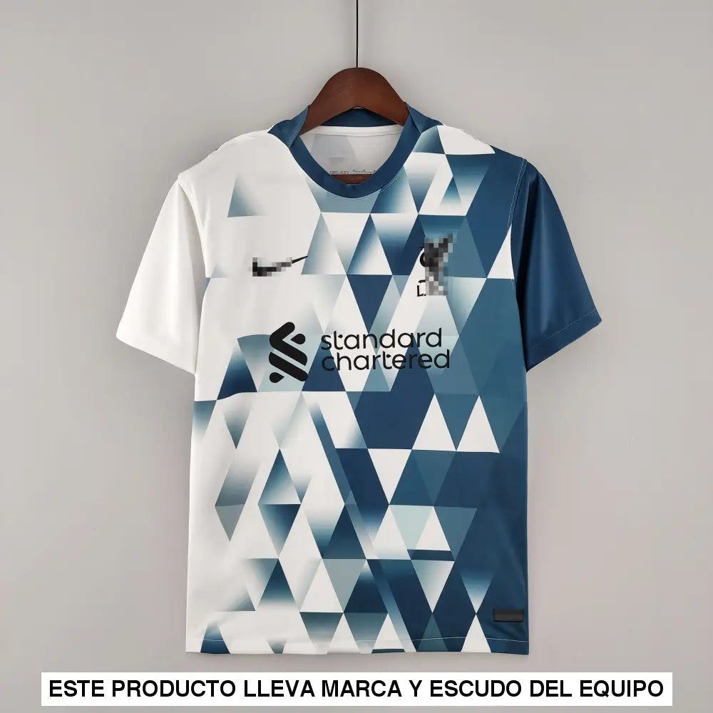 Camiseta Liverpool 22-23, Entreno Blanco Azul