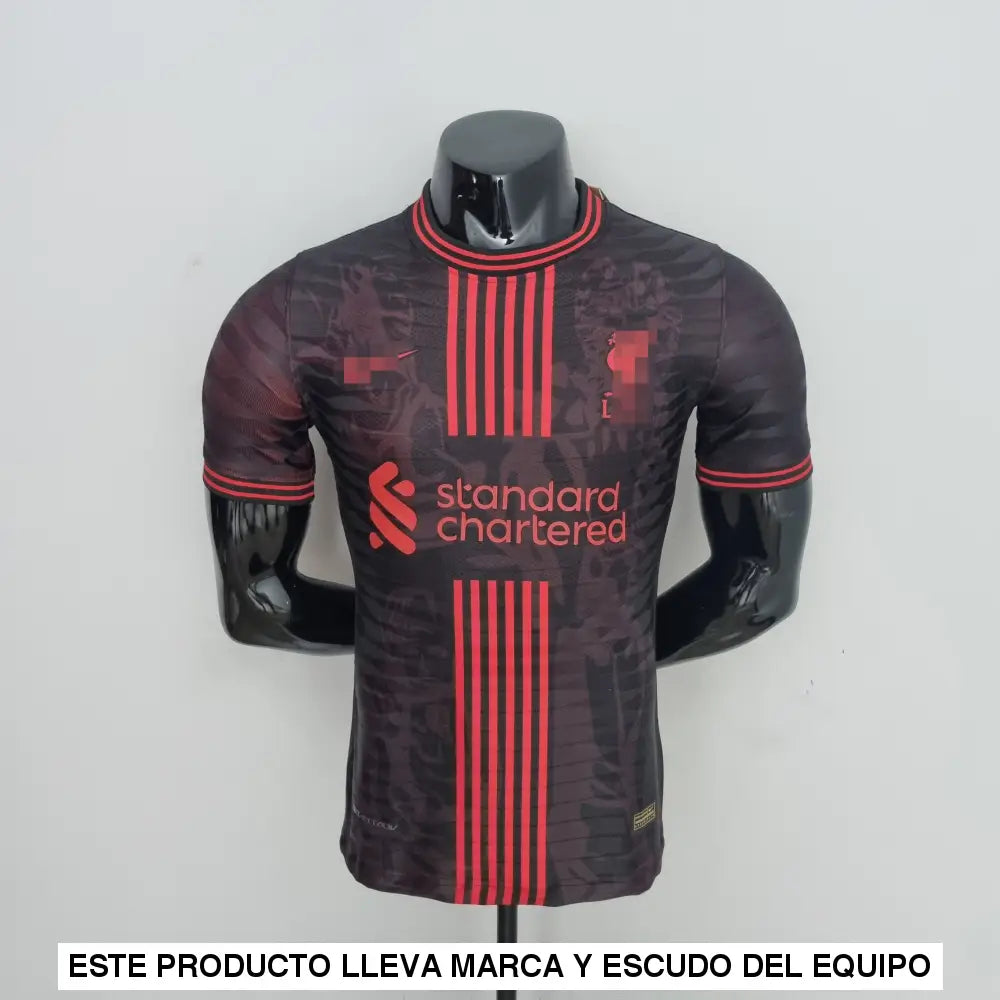 Camiseta Liverpool 22-23, Entreno Negro (Player Version)