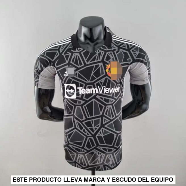 Camiseta Manchester United 22-23, Portero Negro (Player Version)