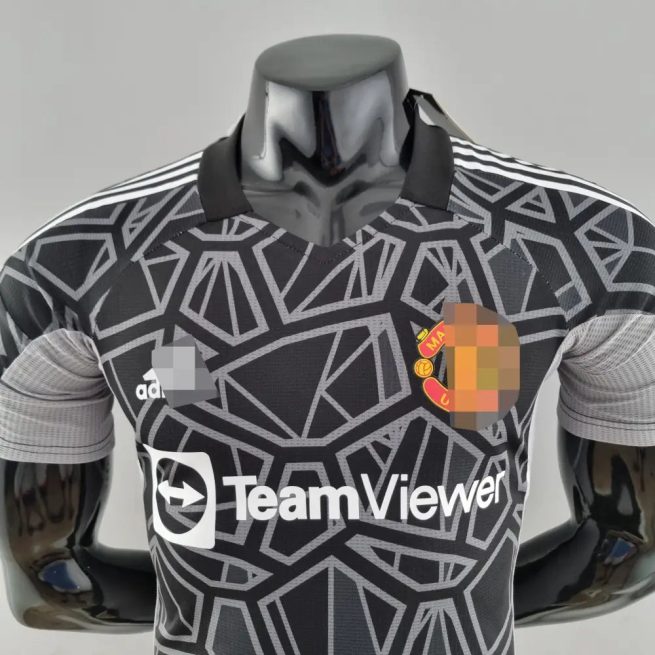 Camiseta Manchester United 22-23, Portero Negro (Player Version)