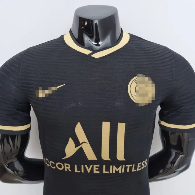 Camiseta PSG 22-23, Alternativa Negro Dorado (Player Version)