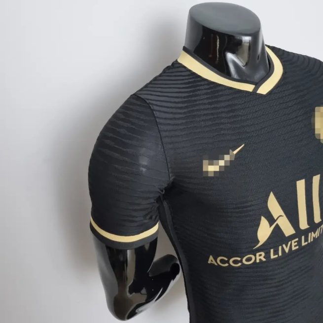 Camiseta PSG 22-23, Alternativa Negro Dorado (Player Version)